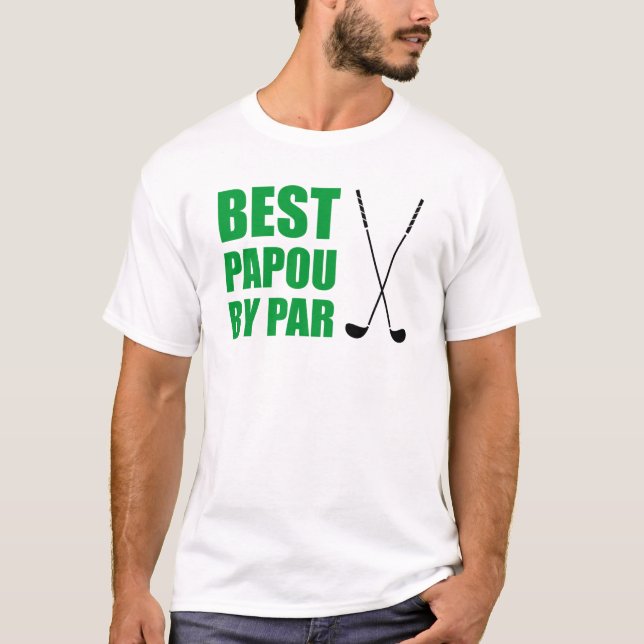 Camiseta Melhor Papou Por Par de Golfe (Frente)
