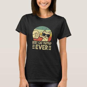 Camiseta Melhor Pappap de Gato de Sempre Ajuste de Bumps no