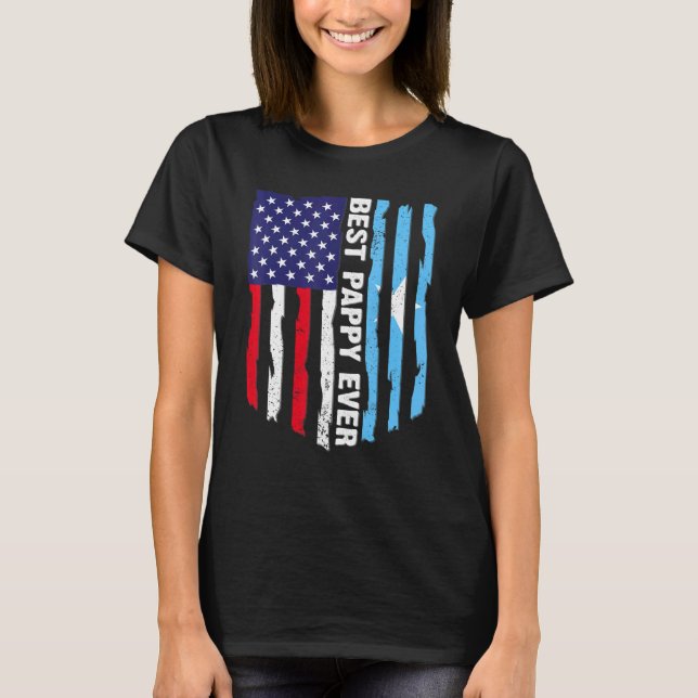 Camiseta Melhor Pappy Ever American Flag Fath Graphical (Frente)