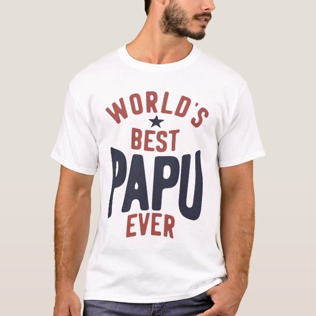 Camiseta Melhor Papu do Mundo | Presente de Mens (Frente)