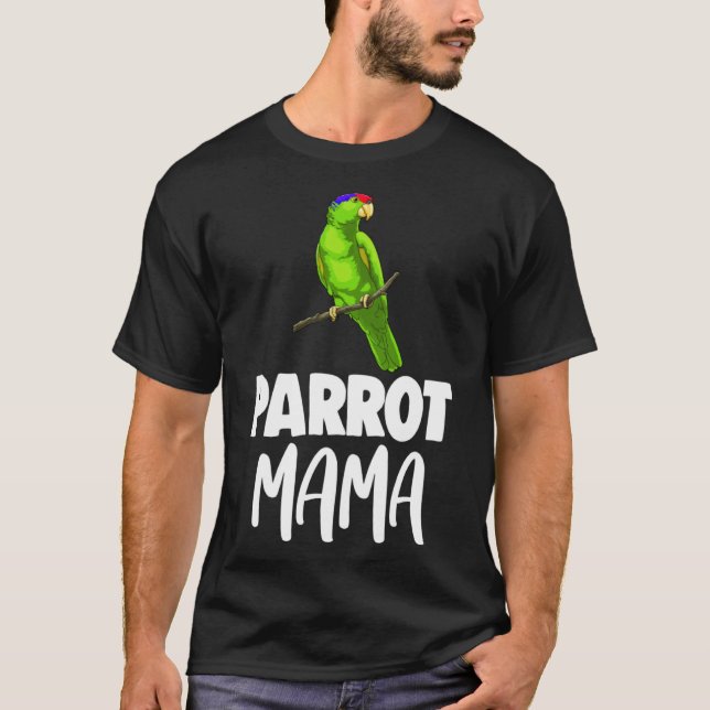 Camiseta Melhor Parrot Mama Mulheres Pet (Frente)