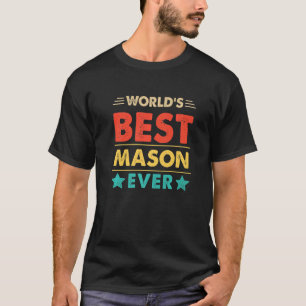 Camiseta Melhor Pedreiro Retro do Mundo