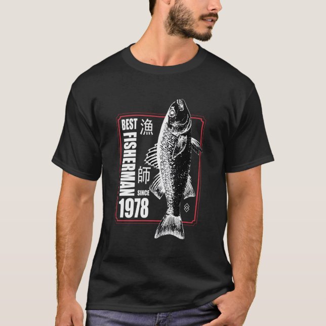 Camiseta Melhor Pesca Desde 1978: 45º 45 (Frente)