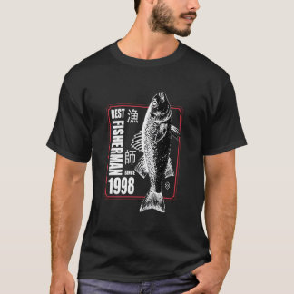 Camiseta Melhor Pescador Desde 1998 Pescando 25º 25