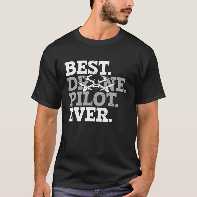 Camiseta Melhor Piloto de Drone Já Certificado Comercial FA (Frente)