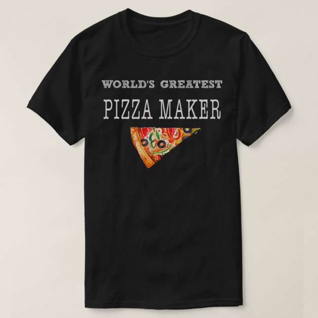 Camiseta Melhor Pizza Criadora De Pizza Do Mundo Gif (Frente do Design)