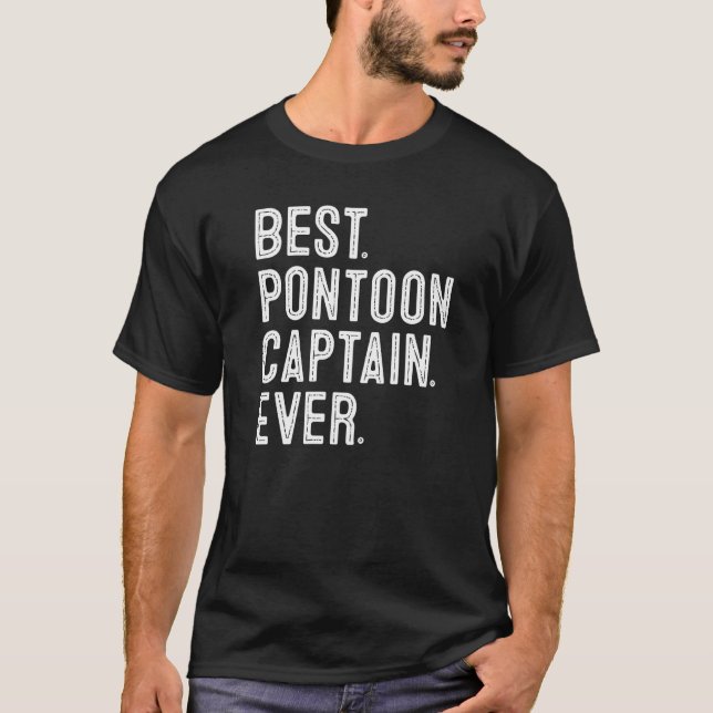 Camiseta Melhor Pontoon Capitão Ever Funny Pontoon Pai (Frente)