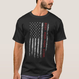 Camiseta Melhor Pop de Pop De Ever Bandeira Americana Para