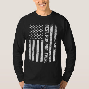 Camiseta Melhor pop de Pop Nunca Vintage Bandeira Americana