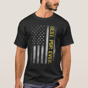 Camiseta Melhor Pop Nunca Vintage Bandeira Americana Para F