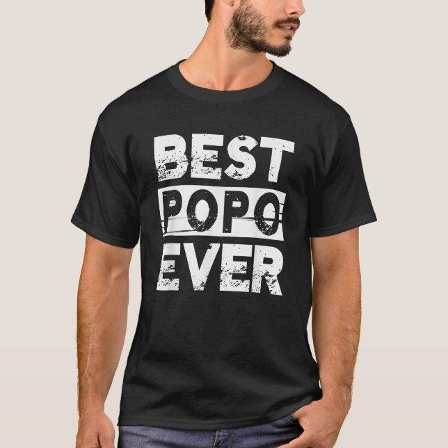 Camiseta Melhor Popo Alguma Vez Presente Para Os Homens do  (Frente)