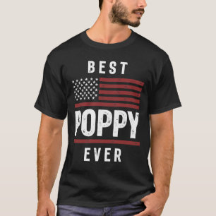 Camiseta Melhor Poppy Ever American Flag USA Flag Gift