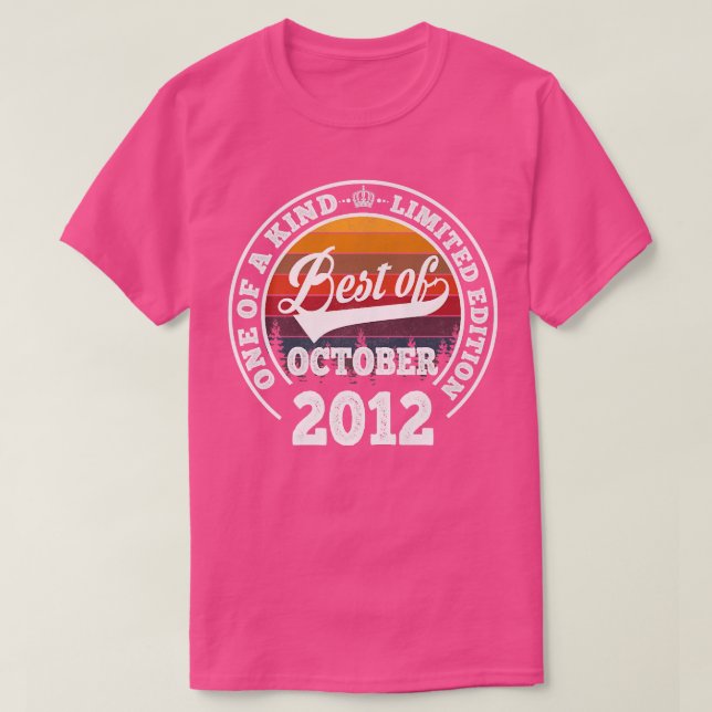 Camiseta Melhor Presente De 10 De Outubro De 2012 Para 10 A (Frente do Design)