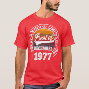 Camiseta Melhor Presente De 45 Anos De Dezembro De 1977