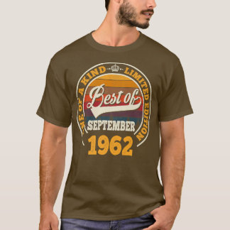 Camiseta Melhor Presente De 60 Anos De Setembro De 1962
