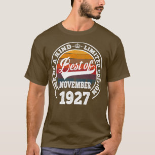 Camiseta Melhor Presente De 95 Anos De Novembro De 1927