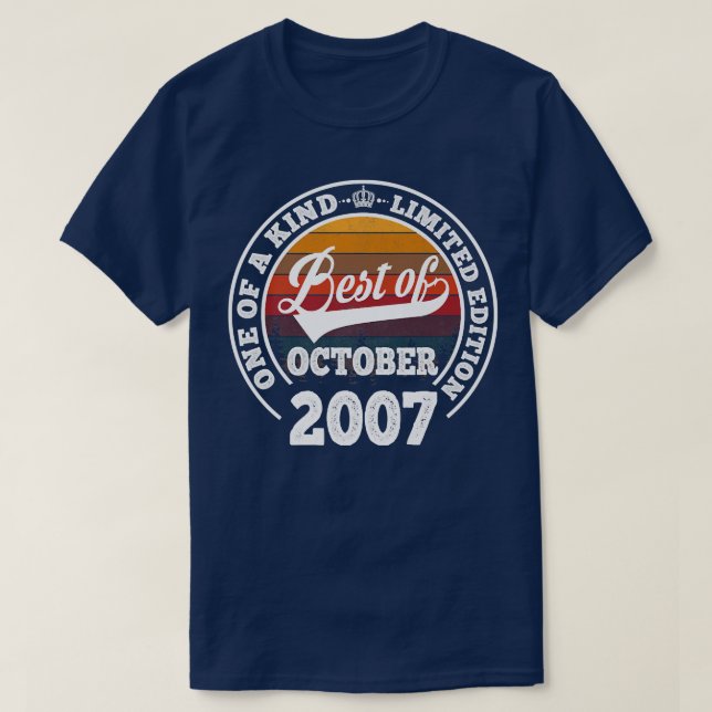 Camiseta Melhor Presente De Aniversário De 15 De Outubro De (Frente do Design)