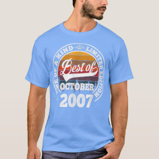 Camiseta Melhor Presente De Aniversário De 15 De Outubro De