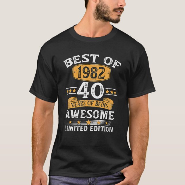 Camiseta Melhor Presente De aniversário de 40 anos De Prese (Frente)