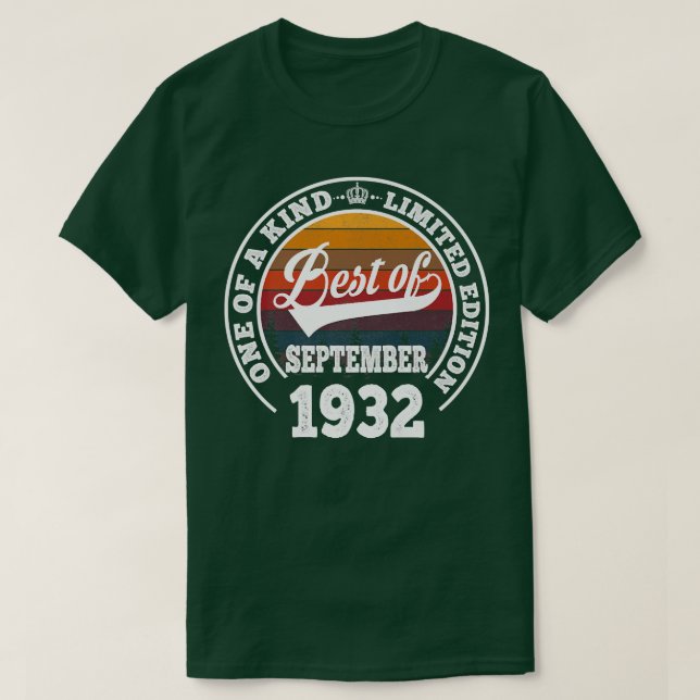 Camiseta Melhor Presente De Aniversário De 90 De Setembro D (Frente do Design)