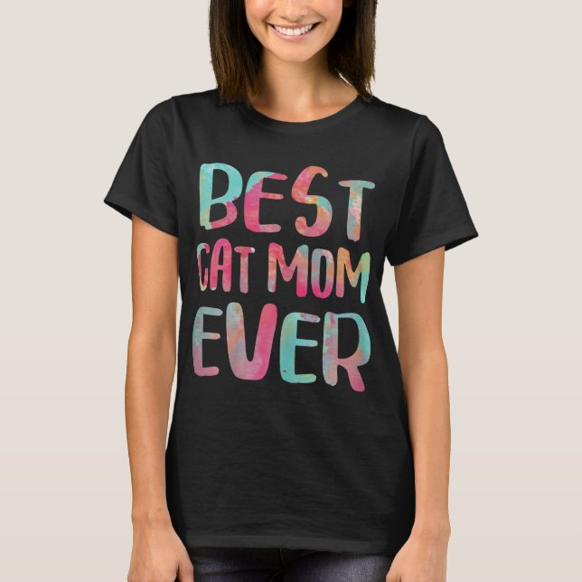 Camiseta Melhor presente de Dia de as mães da Mãe de Gato (Frente)
