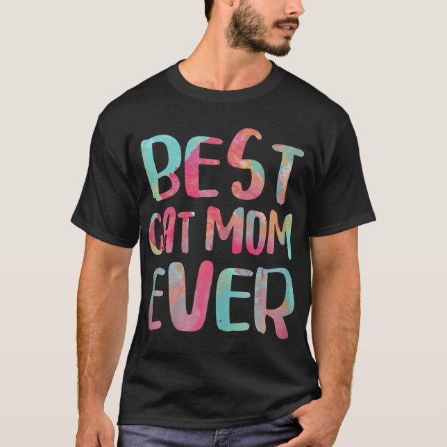 Camiseta Melhor presente de Dia de as mães da Mãe de Gato (Frente)