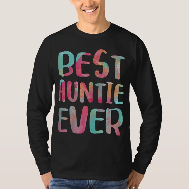 Camiseta Melhor presente de Dia de as mães da Tia (Frente)