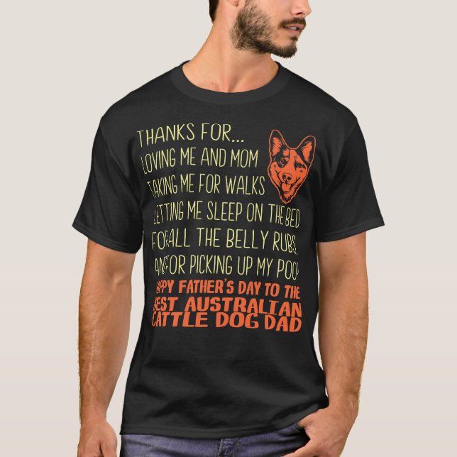 Camiseta Melhor presente de Dia de os pais de Cães Australi (Frente)