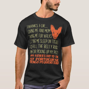 Camiseta Melhor presente de Dia de os pais do Podengo Peque