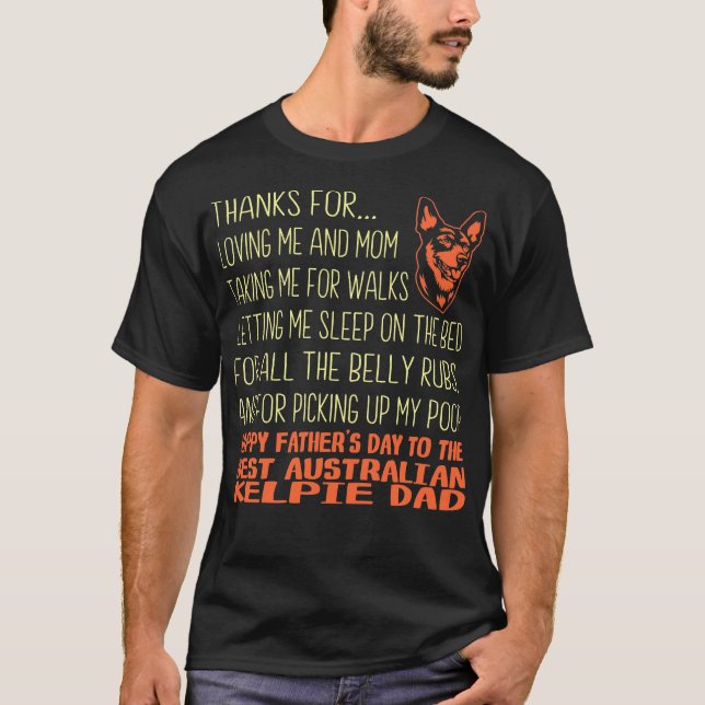 Camiseta Melhor presente de Dia de os pais Kelpie australia (Frente)
