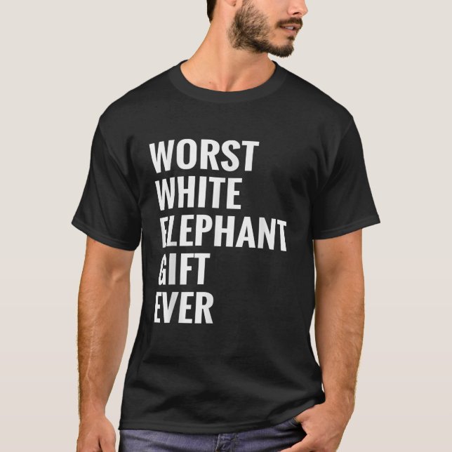 Camiseta Melhor Presente De Elefante Branco Que Já Foi Engr (Frente)