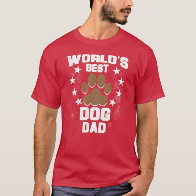 Camiseta Melhor presente de Pai de Cachorro do Mundo (Frente)