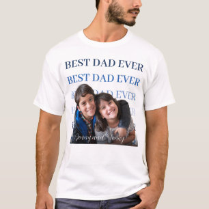 Camiseta Melhor Presente de Pai de Sempre Conjunto de Fotos