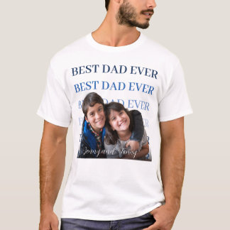 Camiseta Melhor Presente de Pai de Sempre Conjunto de Fotos