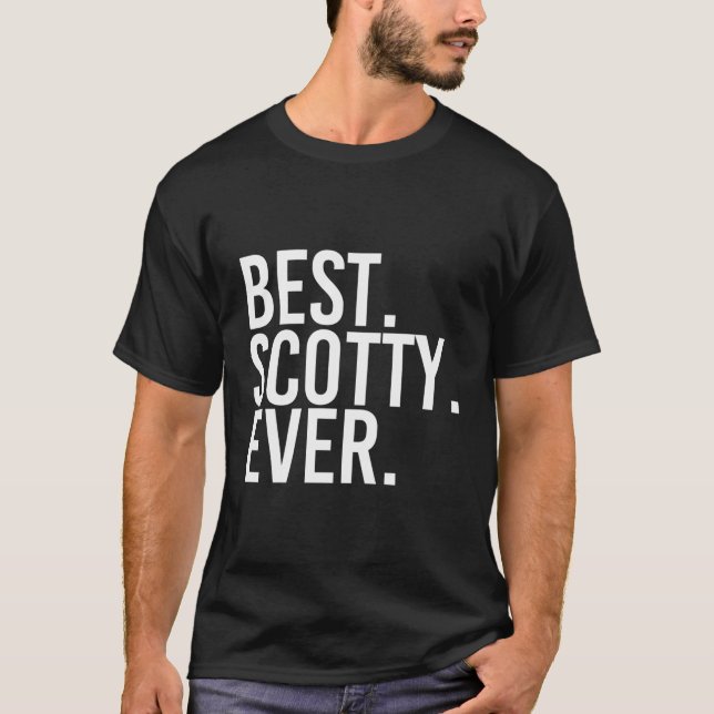 Camiseta Melhor presente de Piada Scotty Sempre Engraçado (Frente)
