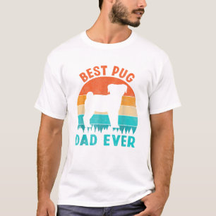 Camiseta Melhor Presente Divertido para Pai Pug de Todos os