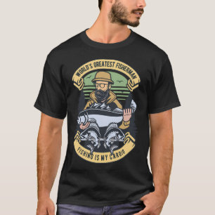 Camiseta melhor presente homem pescador