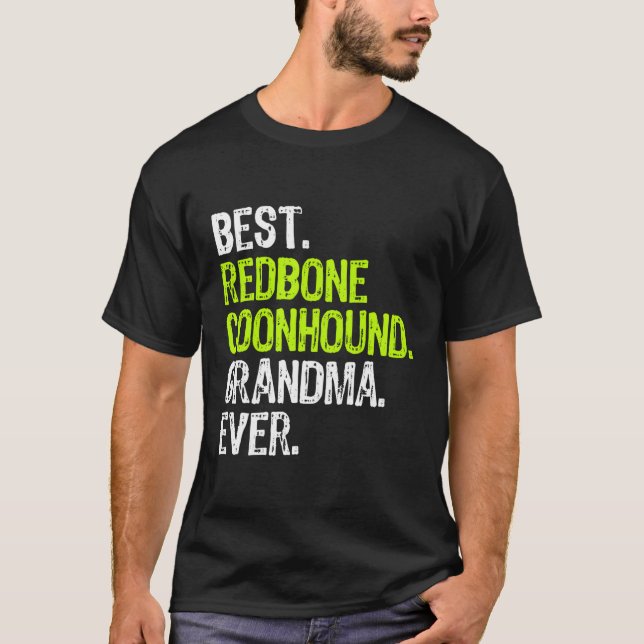 Camiseta Melhor Presente para a Avó do Cachorro Redbone (Frente)