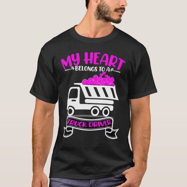 Camiseta Melhor Presente Para a Esposa do Caminhoneiro Dia  (Frente)