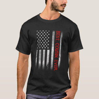 Camiseta Melhor Primo Alguma Vez Vintage Bandeira Americana