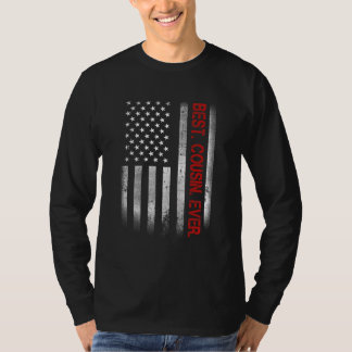 Camiseta Melhor Primo Alguma Vez Vintage Bandeira Americana