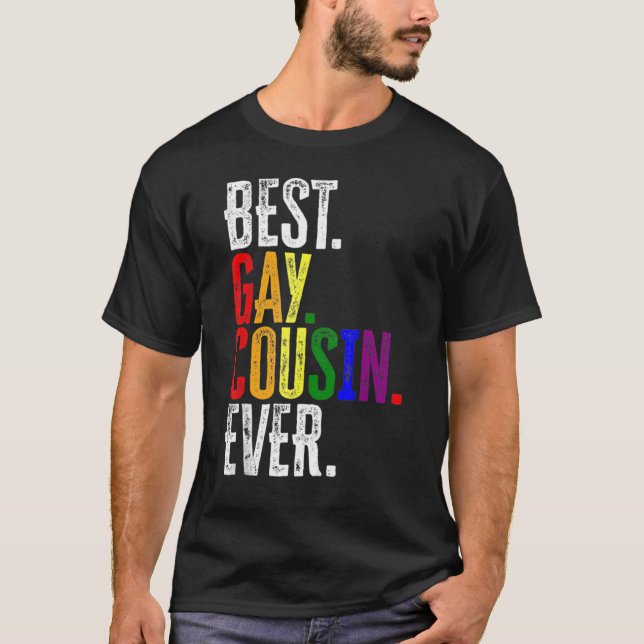 Camiseta Melhor Primo Gay Ever Rainbow Lgbt Pride (Frente)
