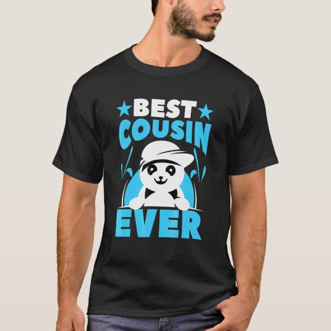 Camiseta Melhor Primo Panda de Todos os Tempos (Frente)