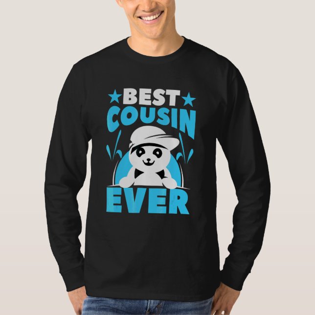 Camiseta Melhor Primo Panda de Todos os Tempos (Frente)