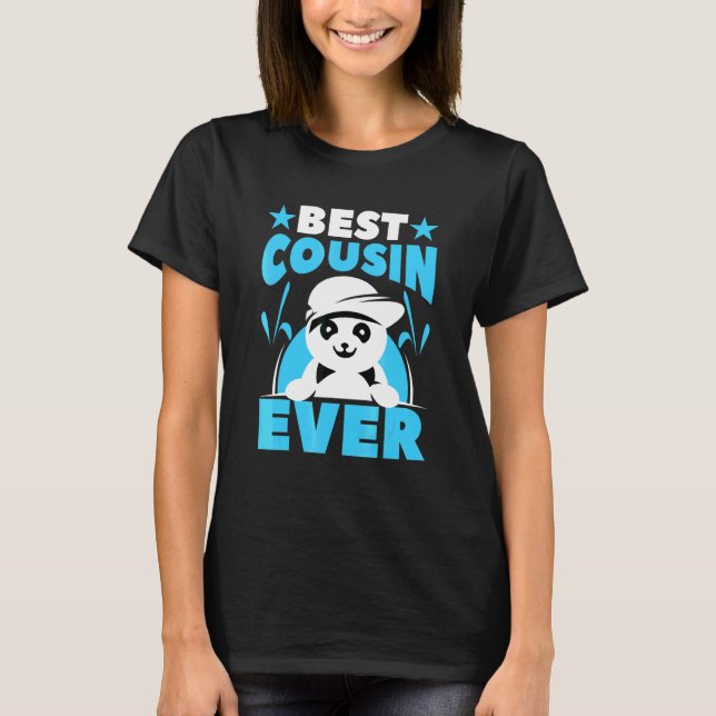 Camiseta Melhor Primo Panda de Todos os Tempos (Frente)