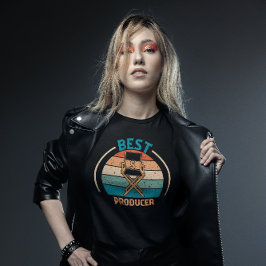 Camiseta Melhor Produtor - Fabricante de Filmagem Retro