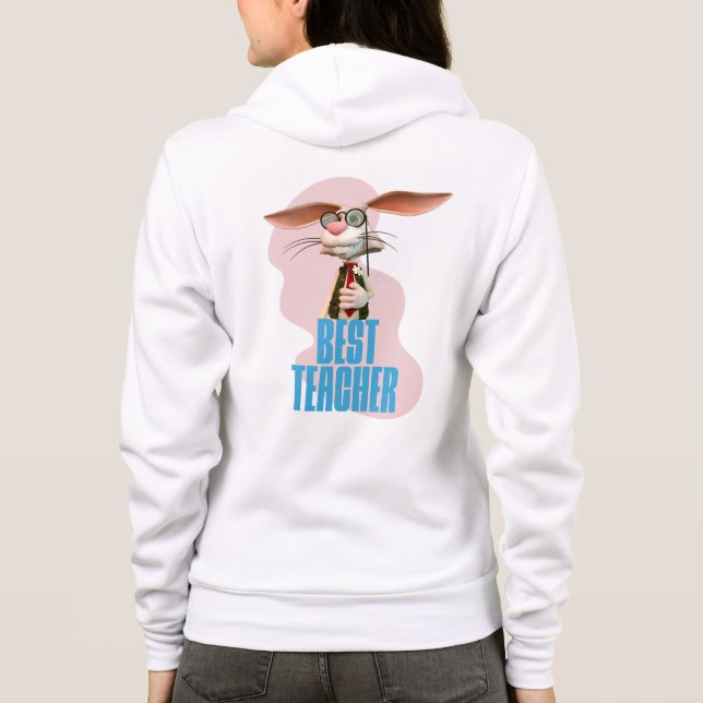 Camiseta Melhor Professor Coelho Engraçado Humor de Sala de (Verso)