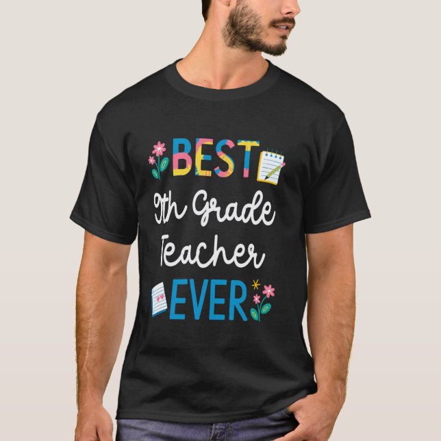 Camiseta Melhor Professor de 9º Ano Já Professora Adorável  (Frente)