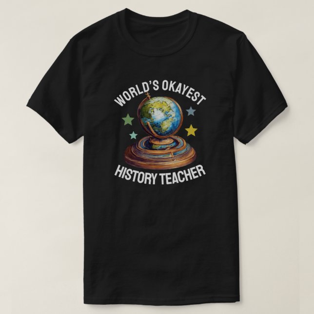 Camiseta Melhor Professor de História do Mundo (Frente do Design)