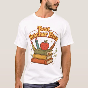 Camiseta Melhor Professor de Todos os Tempos Design Retro A